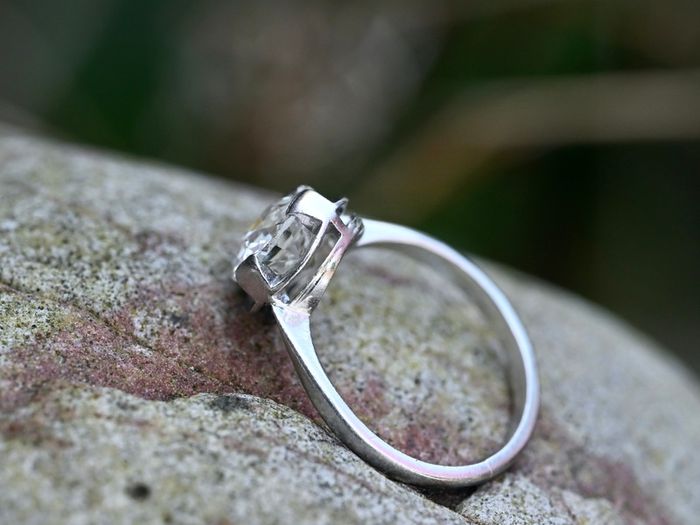 Large Art Deco 1.8ct Diamond Solitaire Ring - Platinum