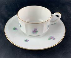 Antique Carl Teichert Meissen Demitasse Cup and Saucer