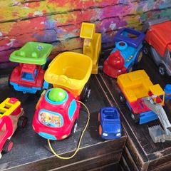 Toys for toddler - 9x vehicles and battery powered dog