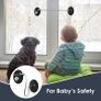 2 PCS Fridge Locks Cupboard Locks for Children, Child Locks for Children with Keys, Black Child Safety Cupboard Locks, Baby Door Safety Locks with Sturdy Wire Rope for Household and Office Image 3
