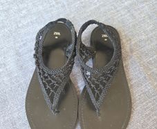 Crochet zara sandals size 38