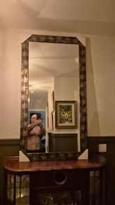 large framed mirror
