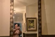large framed mirror