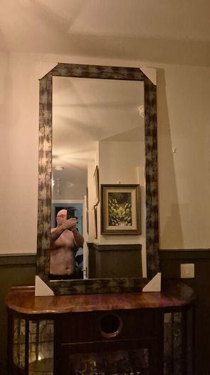 large framed mirror