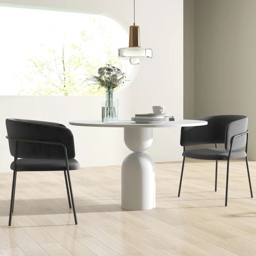 Upholstered Chair, Modern and Comfortable, 57x53x73 cm, Gray