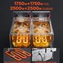 Electric Deep Fryer, Upgrade Dual Tank 14 L Oil Capacity Overheat Protection Image 3