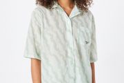 Reebok Green Wave Print Shirt RRP 70E