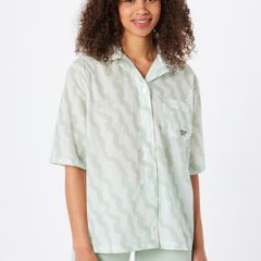 Reebok Green Wave Print Shirt RRP 70E