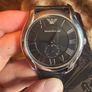 Armani men's watch with leather strap Image 2
