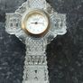 Irish Galway crystal glass cross with clock,,,good condition ,see pictures,,,clock needs a battery,buyer collects or pays postage ,thank you,,take as is, Image 3