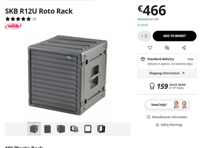 SKB 12U Roto Rack Case