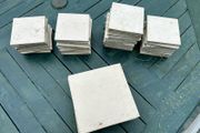 White Ceramic Tiles - 10cm x 10cm &amp; 14.5cm x 14.5cm