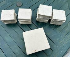 White Ceramic Tiles - 10cm x 10cm & 14.5cm x 14.5cm