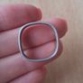 Silver 925 ring rounded square size R1/2 Image 3
