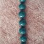 Large Beaded necklace teal Image 3
