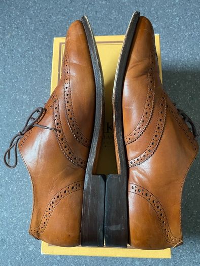 Barker England Windsor Collection Brown Leather Brogues Size UK8,5 Cedar Calf