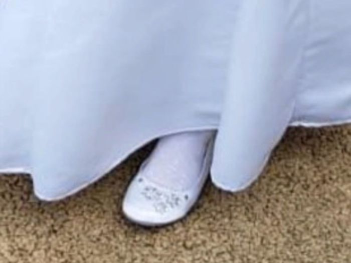 communion dress and shoes