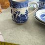 Arklow WILLOW IRELAND Blue and White inc Willow pattern 2 cup and saucers with milk jug set in saucer olso open suger bowl set in saucer 8 pices set 60.00 euro. Image 7