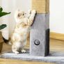 Cat Scratching Post 79cm Jute Scratcher Climber w/ Carpet Base Dangling Toy Grey Image 2