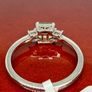 Diamond 950 Platinum AAA Turkizite & Diamond Trilogy Ring Image 6