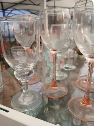 large collection of glassware