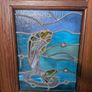 Vintage Stained Glass Doors (Pair):  Beautiful Coastal/Nautical Theme Image 6