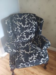 Fabulous armchair,  large mirror,  and large picture
