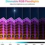 RGB Light Bar 42W Disco Lights Led Floodlight 3350LM with Remote Control RGB Lights for Bar Party Stage Garden BBQ Halloween Christmas Festival Decorative Lighting, 2 Pieces Image 4