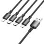 BOROFONE BX72 4-in-1, charging cable for Lightning / Micro-USB / USB-C 2, 1m, current up to 2A. Image 2