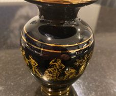 Greek vase  hand painted in 24 k gold