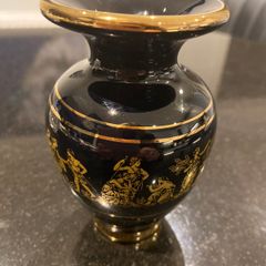 Greek vase  hand painted in 24 k gold