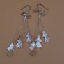 Sterling 925 Silver Cascading Leaf Drop Earrings Image 8