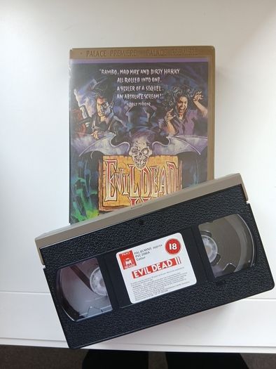 Evil Dead 2 Kiss Your Nerves Goodbye Film On Large Box Rental Version (Not Ex Rental)
