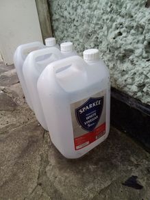 three 5l empty bottles