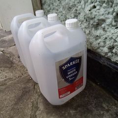 three 5l empty bottles