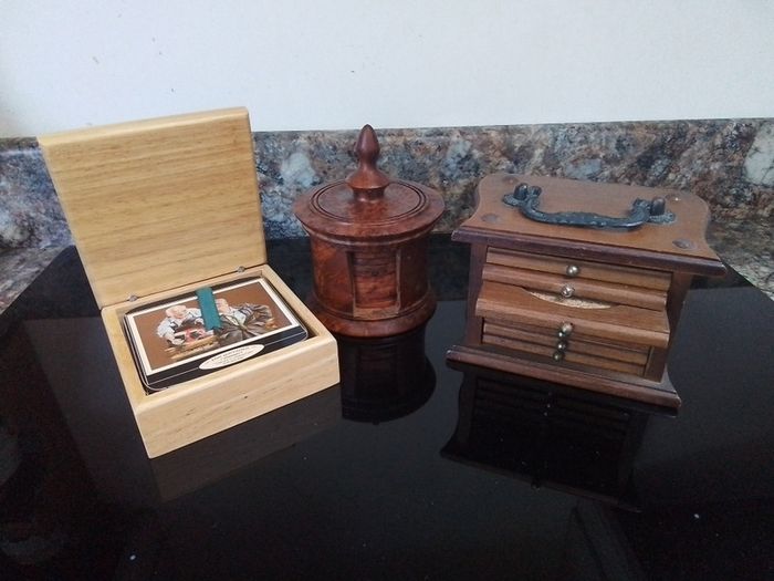 Three sets of Coasters in Containers