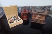 Three sets of Coasters in Containers