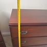 Mahogany chest of drawers and side locker Image 5