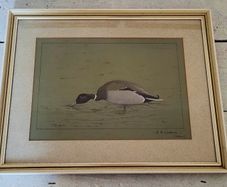 Vintage "mallard" mixed media painting