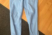 Cornflower blue oasis jeans with zip at ankle
