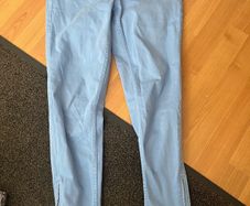 Cornflower blue oasis jeans with zip at ankle