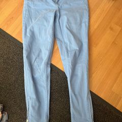 Cornflower blue oasis jeans with zip at ankle