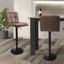 Set of 2 Bar Stools Faux Leather Image 4