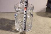 Vintage Lidded bohemian Crystal Jam/Jelly Pot. No 50.