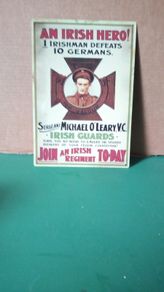 WW 1 Irish recruitment poster tin sign
