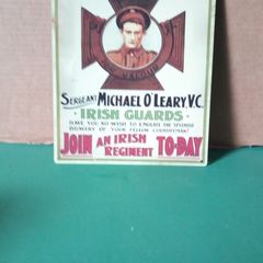 WW 1 Irish recruitment poster tin sign