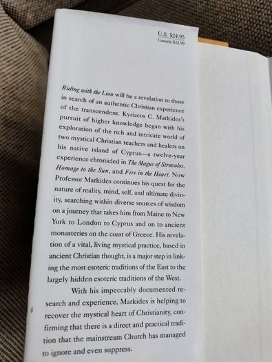 Riding with the Lion in search of mystical Christianity 1995 hardback with dustcover in very good condition FREE STANDARD POSTAGE INCLUDED