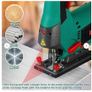 HYCHIKA Jig saw, 6.7A Jig Saw 800-3000SPM with 6 Variable Speeds, 4 Orbital Sets, Bevel Angle 45 Dagree Image 8