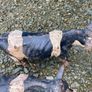 Pair Cast Iron Cow Figurines Rustic Big Size Farm Animal Image 5