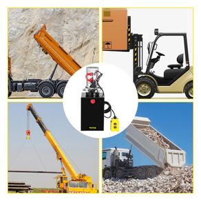 Car Jack Hydraulic Pump 12V DC Single Acting 10 Quart Dump Trailer Power Unit Remote Control Crane Truck Car Lift Motor